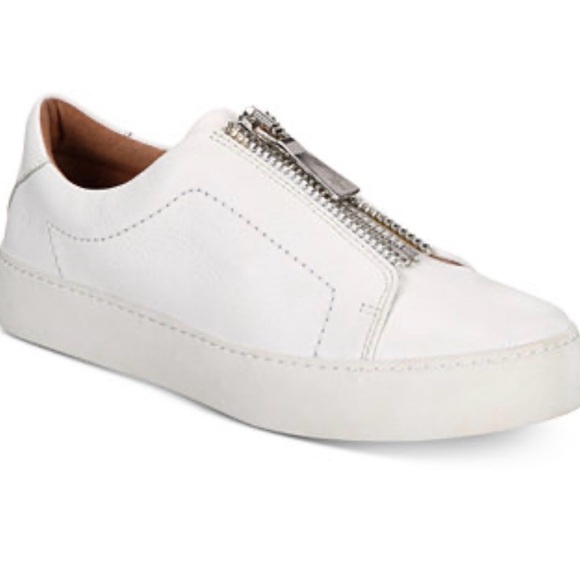 Frye Shoes - Frye Lena Zip low white sneakers women’s 8.5